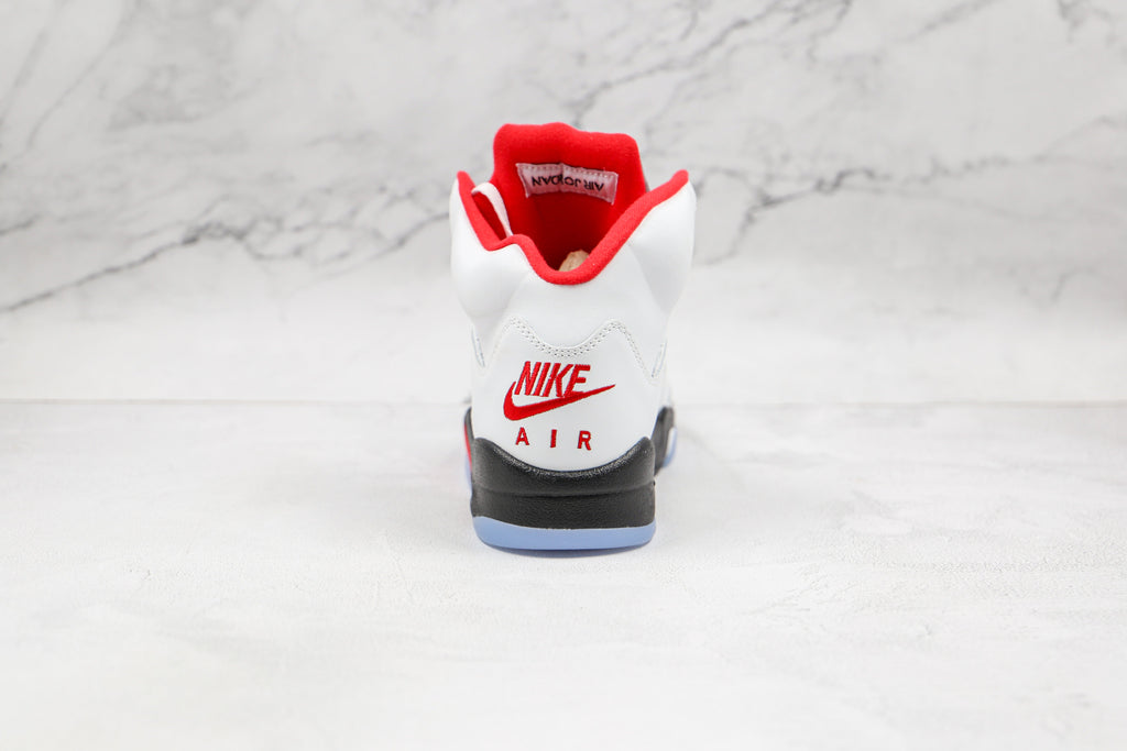 Jordan 5 Retro Fire Red Silver Tongue