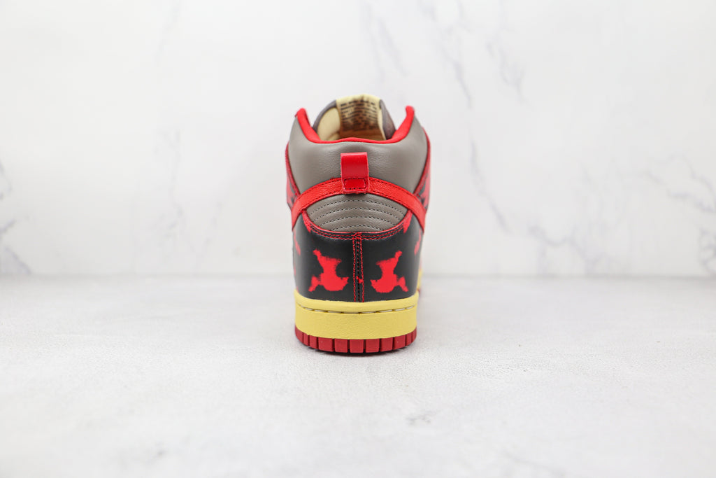 Nike Dunk High Red Acid Wash